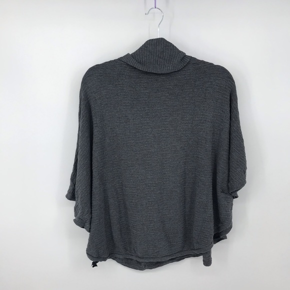 AGB Grey Poncho Cape Cowell Neck Top Size M - Picture 3 of 8